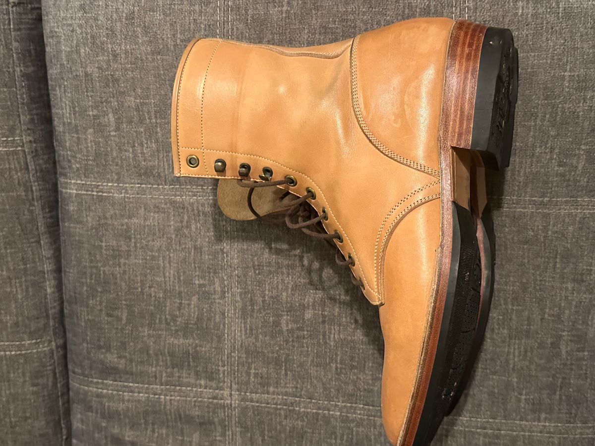 Photo by rrubes16 on January 6, 2024 of the Onderhoud SVC02 Packer Boot in Horween Natural Essex.