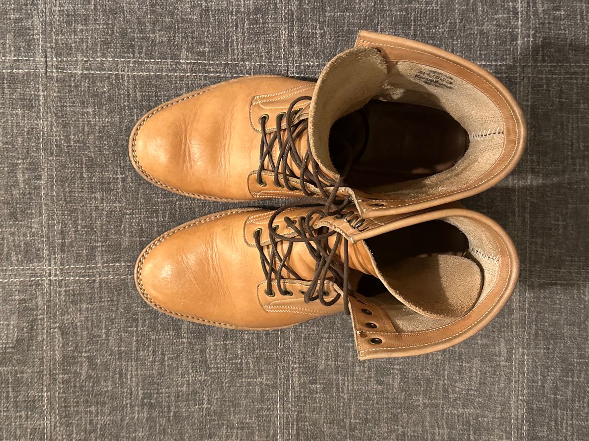 Photo by rrubes16 on January 6, 2024 of the Onderhoud SVC02 Packer Boot in Horween Natural Essex.