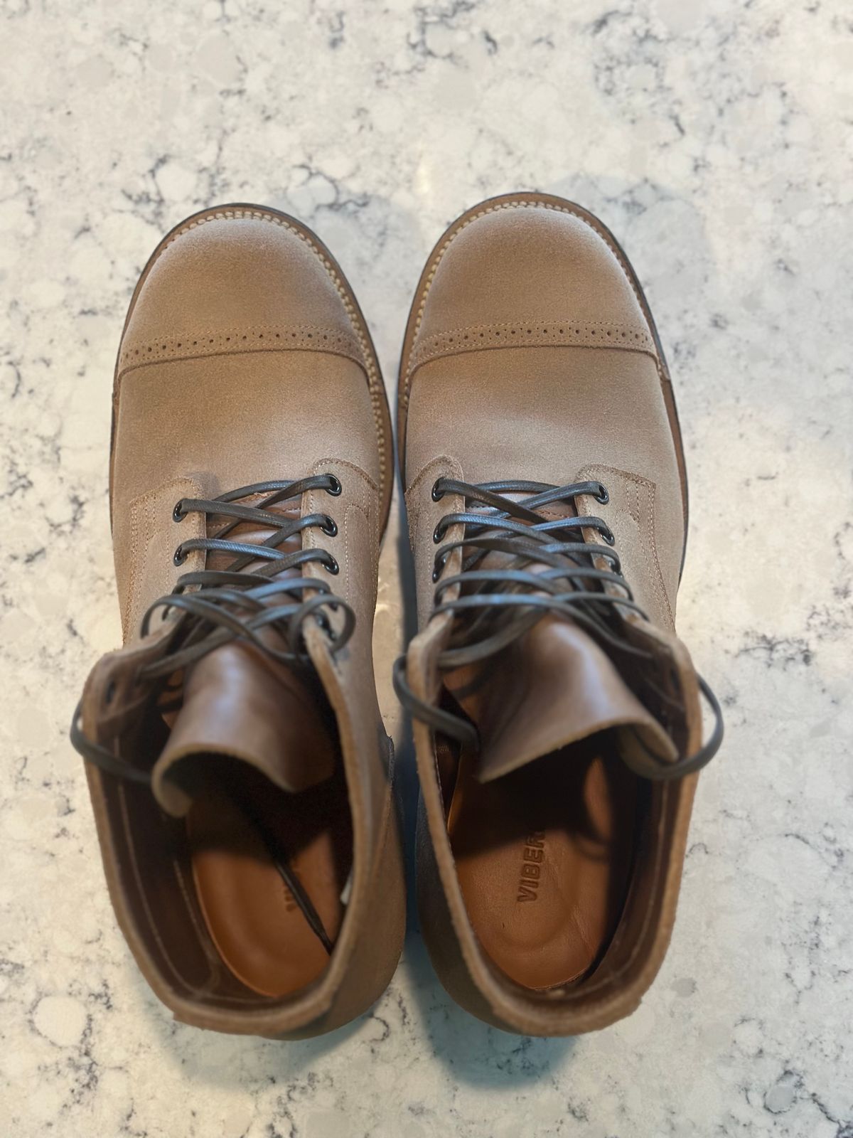 Photo by rrubes16 on October 2, 2024 of the Viberg Viberg/ 	The 310 N-1 Field Shoe in Marine Field Shoe leather.