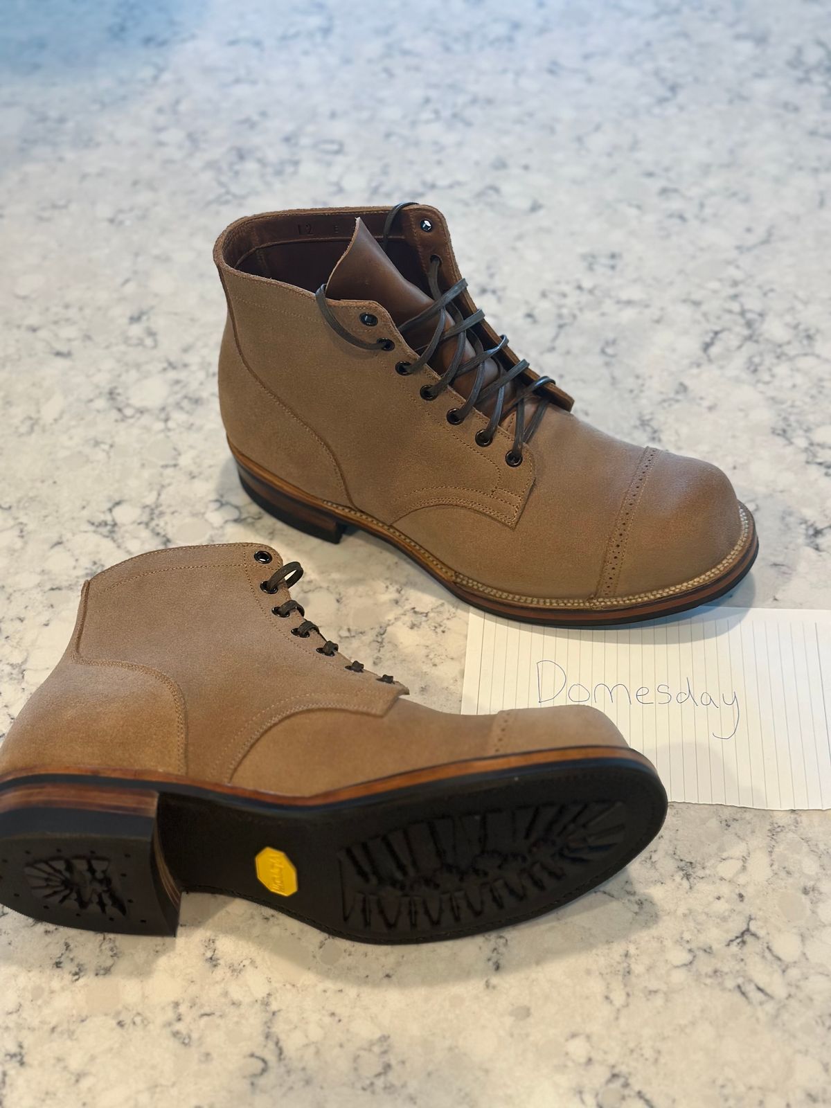 Photo by rrubes16 on October 2, 2024 of the Viberg Viberg/ 	The 310 N-1 Field Shoe in Marine Field Shoe leather.