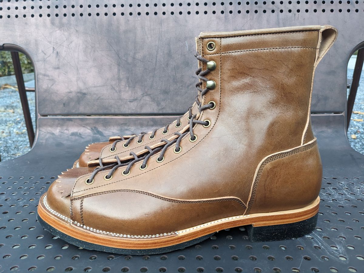 Photo by Marky on November 6, 2023 of the Renav Monkey Boot in Maryam Toscanello Horsebutt.