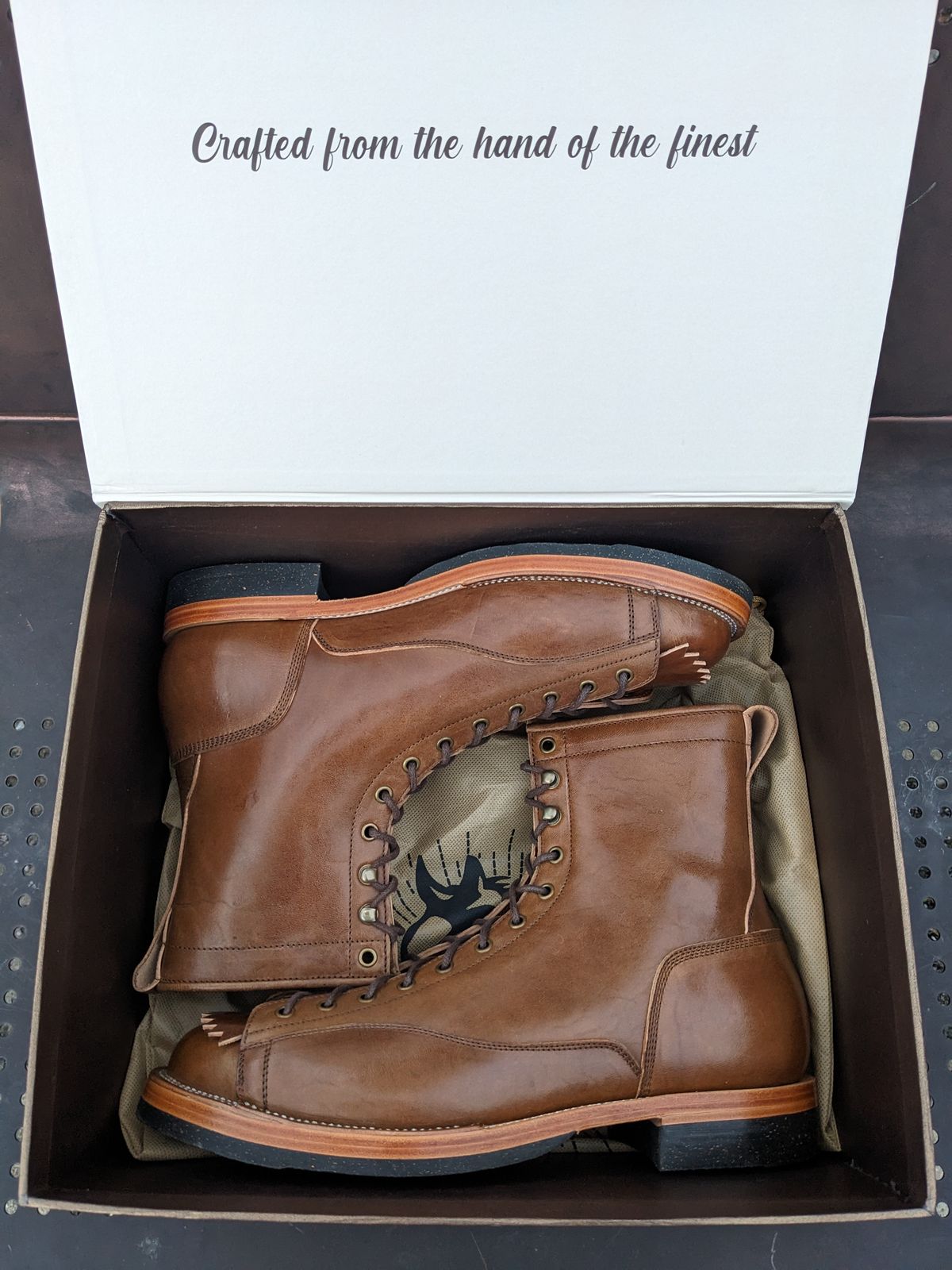 Photo by Marky on November 6, 2023 of the Renav Monkey Boot in Maryam Toscanello Horsebutt.