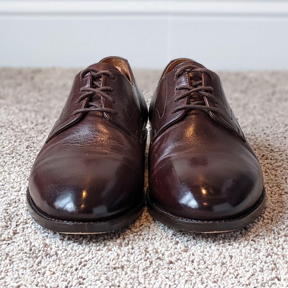 Photo by atgrey on November 4, 2023 of the Blkbrd Shoemaker Xavier Plain Vamp Derby in Unknown Leather.