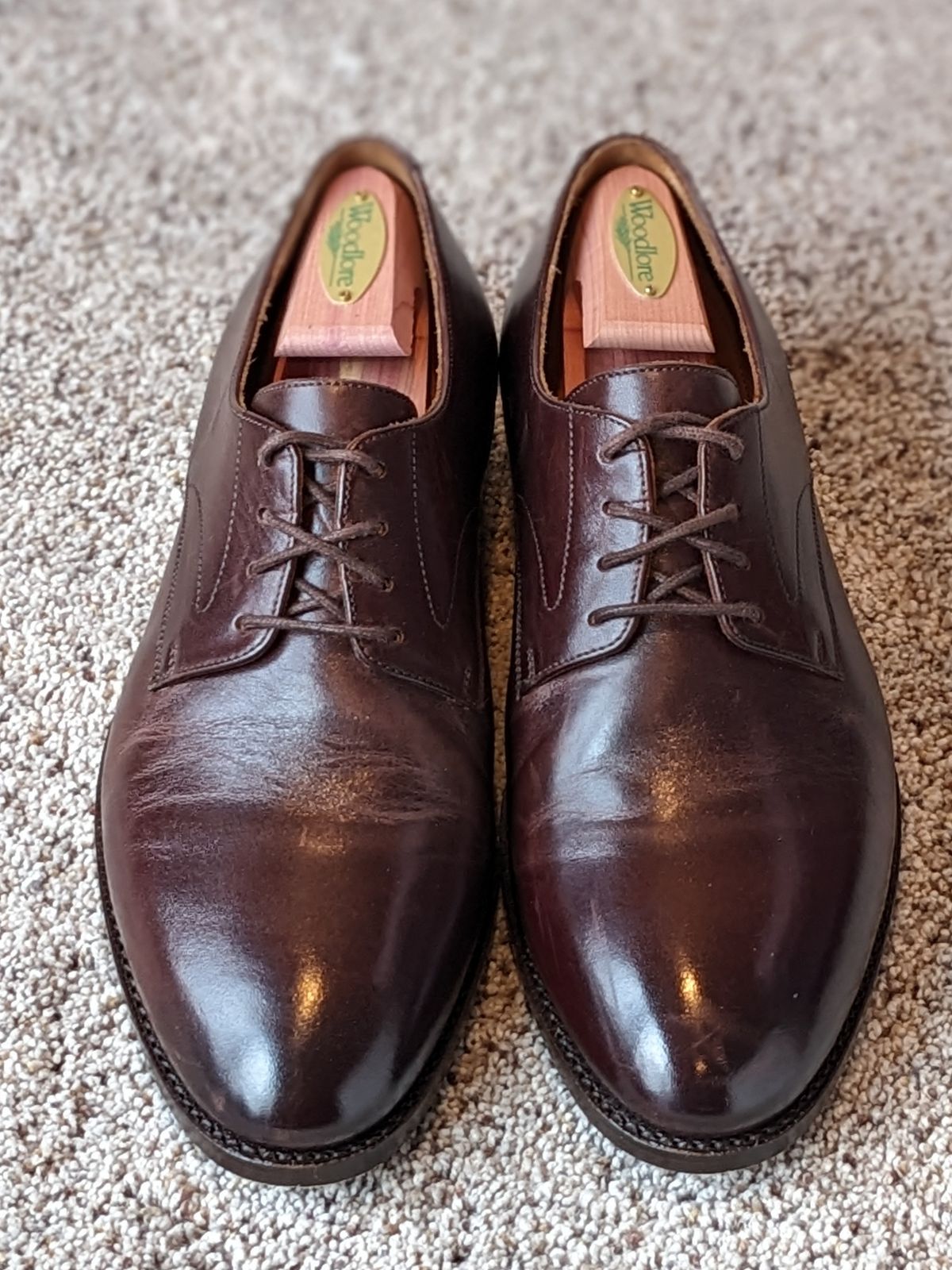 Photo by atgrey on November 4, 2023 of the Blkbrd Shoemaker Xavier Plain Vamp Derby in Unknown Leather.