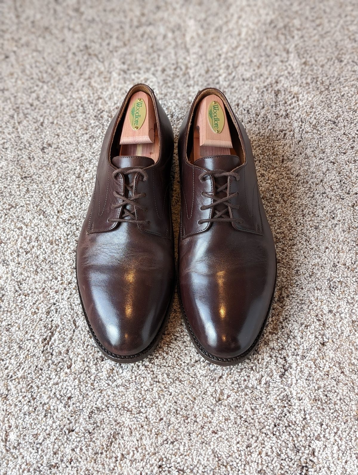 Photo by atgrey on December 4, 2023 of the Blkbrd Shoemaker Xavier Plain Vamp Derby in Unknown Leather.