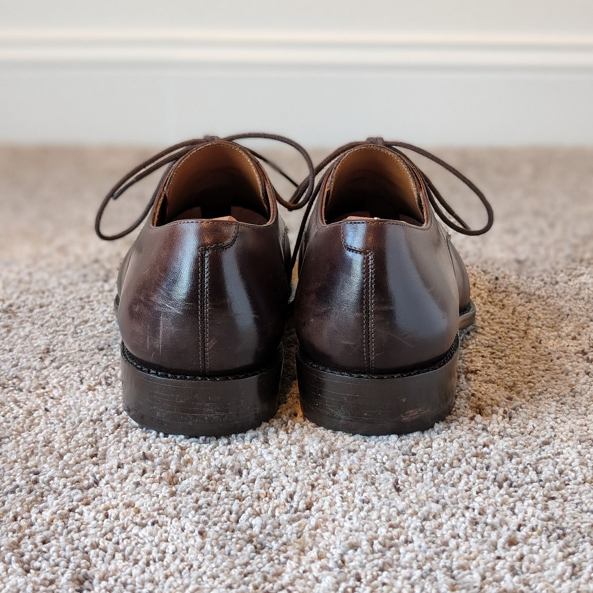 Photo by atgrey on January 5, 2024 of the Blkbrd Shoemaker Xavier Plain Vamp Derby in Unknown Leather.