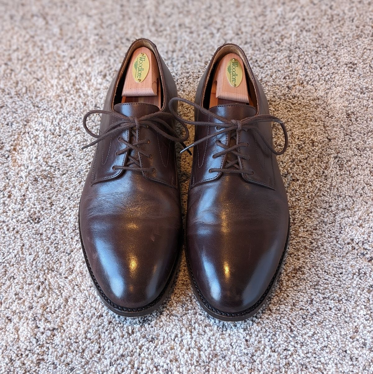 Photo by atgrey on January 5, 2024 of the Blkbrd Shoemaker Xavier Plain Vamp Derby in Unknown Leather.