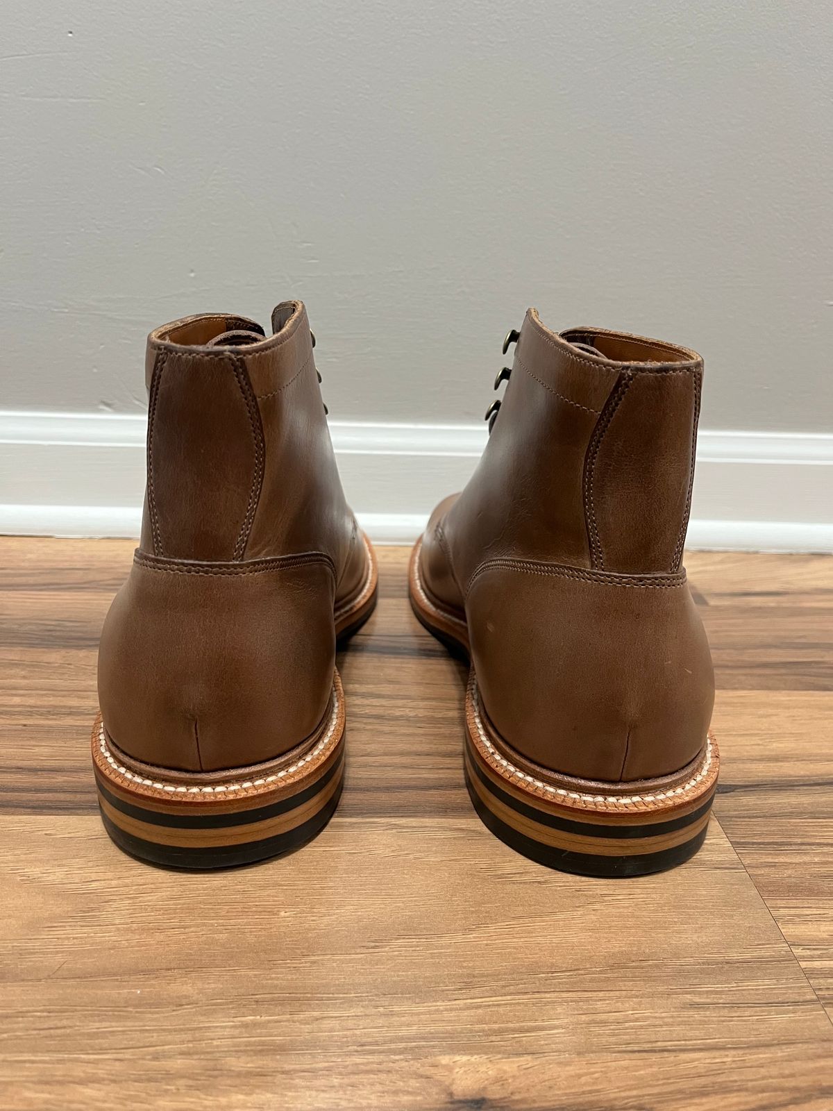 Photo by drew_15 on December 1, 2023 of the Grant Stone Diesel Boot in Horween Dune Chromexcel.