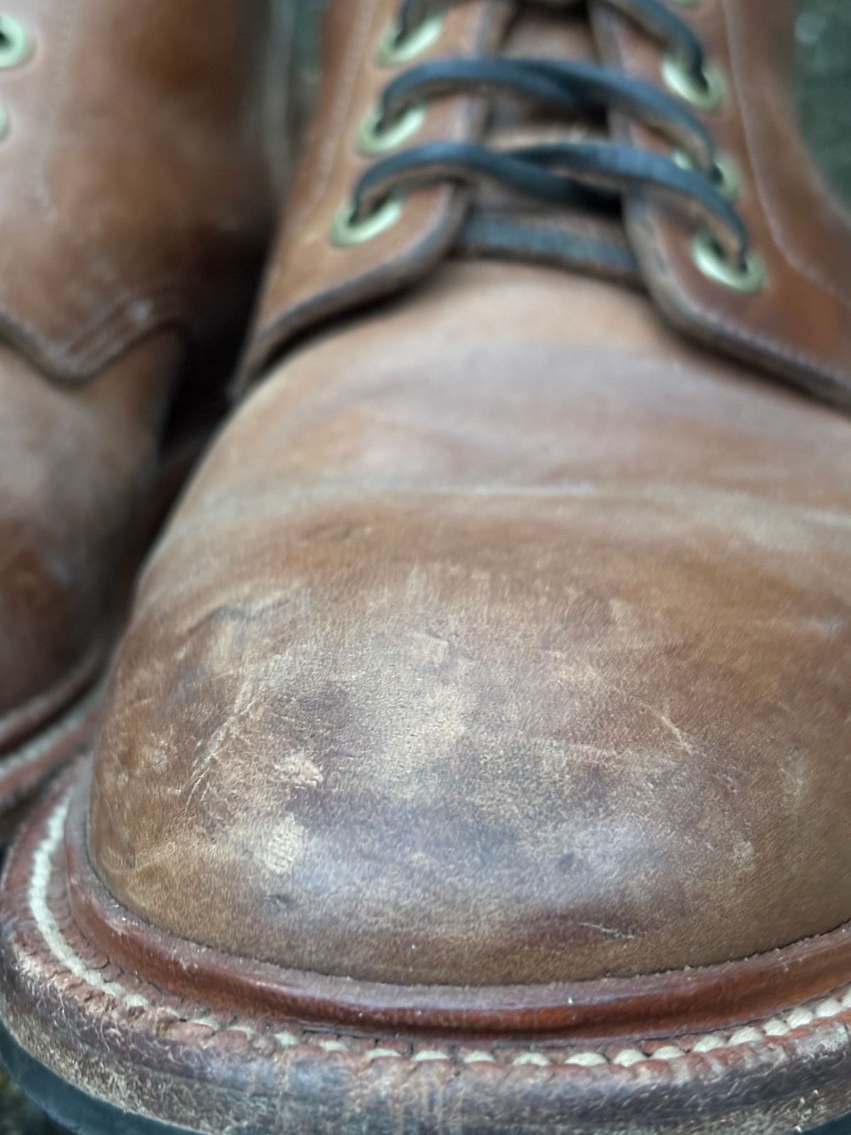 Photo by drew_15 on January 5, 2026 of the Grant Stone Diesel Boot in Horween Dune Chromexcel.