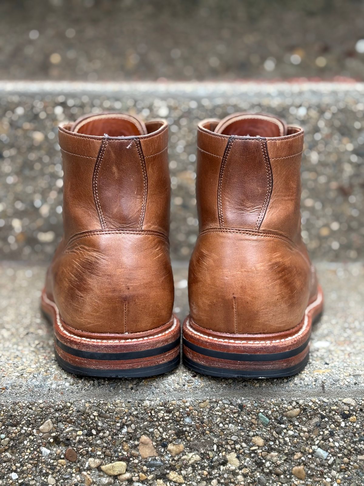 Photo by drew_15 on April 2, 2026 of the Grant Stone Diesel Boot in Horween Dune Chromexcel.
