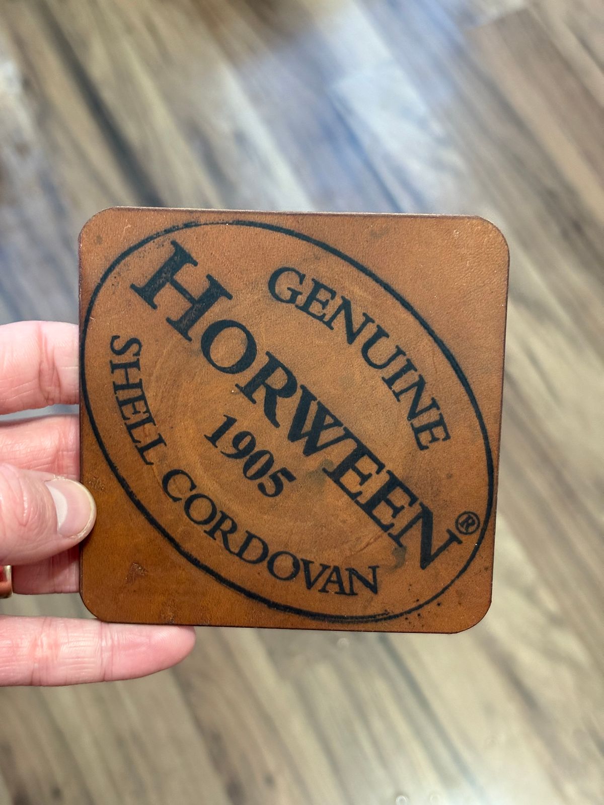 Photo by drew_15 on March 8, 2026 of the Pacific Handmade Coaster in Horween Bourbon Shell Cordovan.