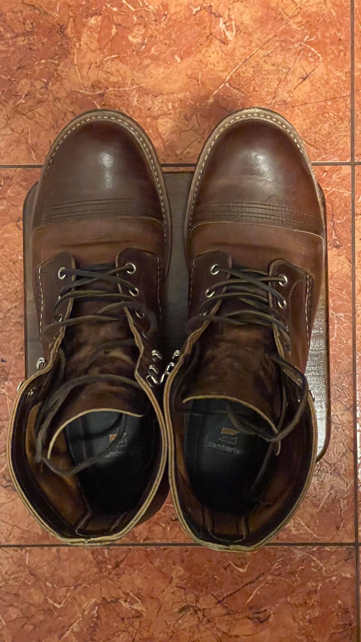 Photo by Rain.Dog on March 12, 2023 of the Red Wing Iron Ranger in S.B. Foot Copper Rough and Tough.