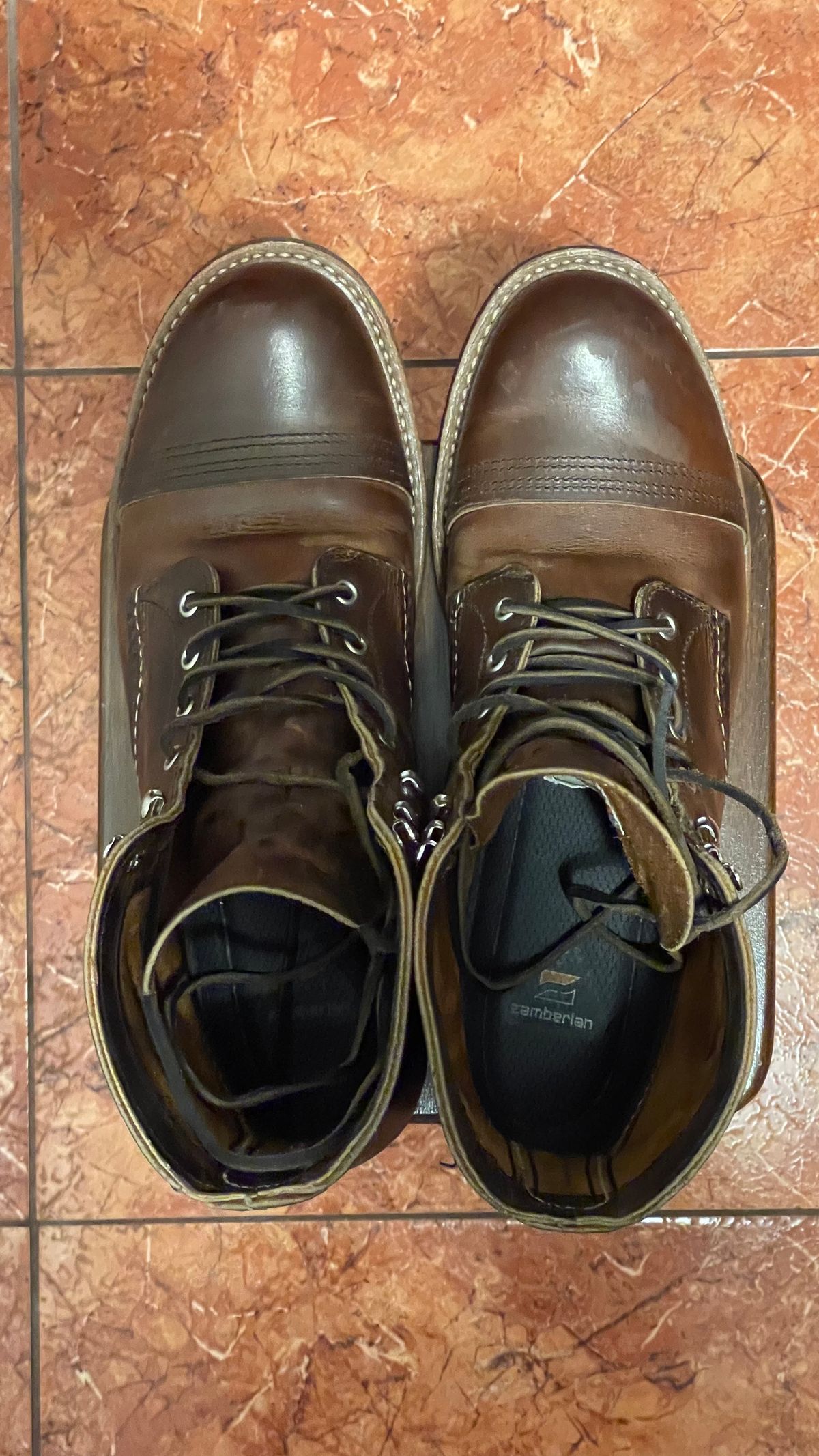 Photo by Rain.Dog on February 22, 2023 of the Red Wing Iron Ranger in S.B. Foot Copper Rough and Tough.