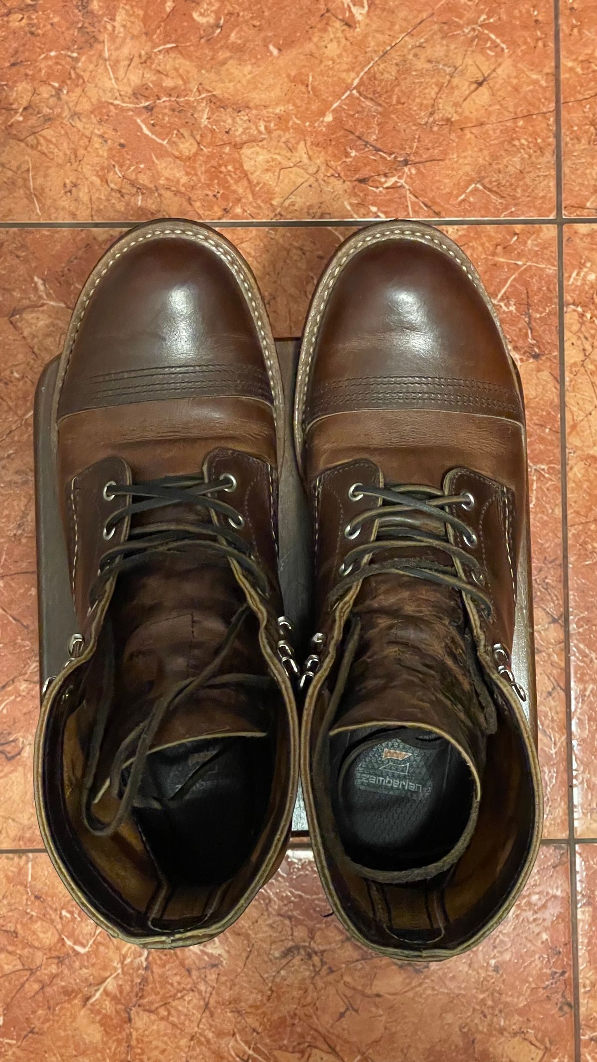 Photo by Rain.Dog on March 9, 2023 of the Red Wing Iron Ranger in S.B. Foot Copper Rough and Tough.