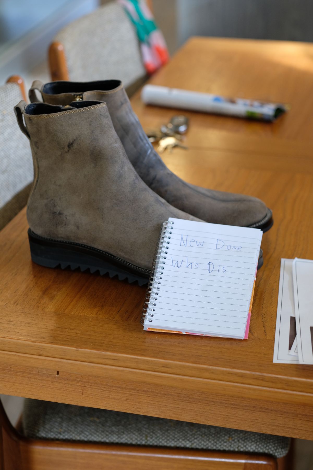 Photo by thepatinaarena on October 1, 2025 of the Fortis Boots Antasena in Maryam Reverse Asphalto.