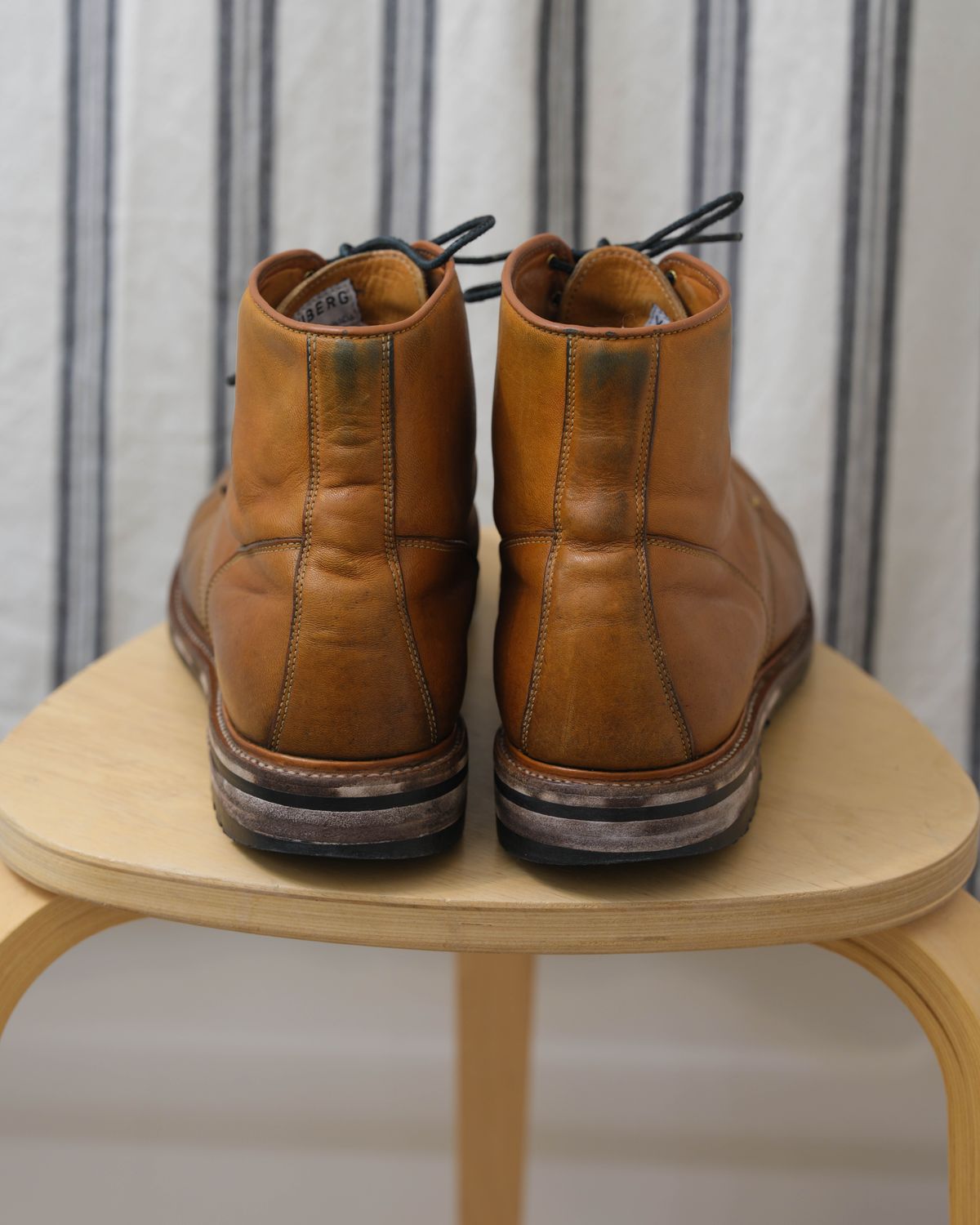 Photo by thepatinaarena on March 1, 2023 of the Viberg Officer Boot in Shinki Camel Latigo Horsehide.