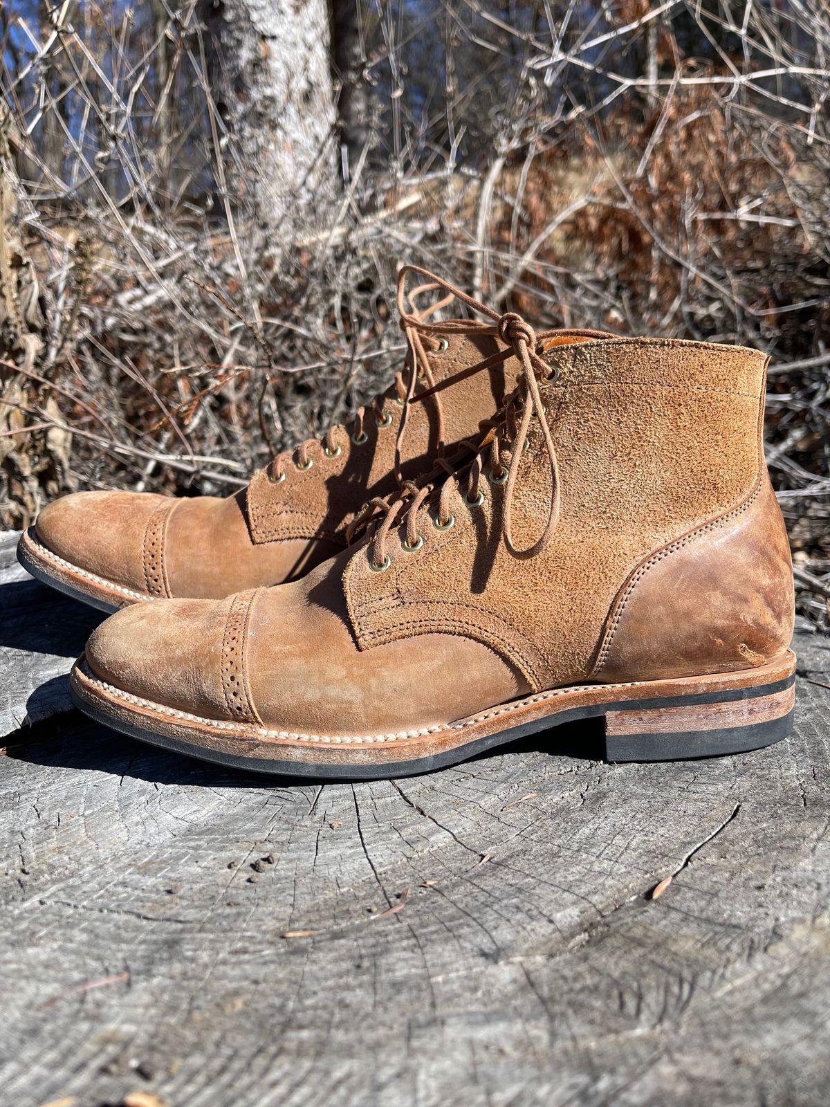 Photo by HonestHunter on March 2, 2025 of the Viberg Service Boot BCT in Maryam 1060 Revescio Sego Horsebutt.