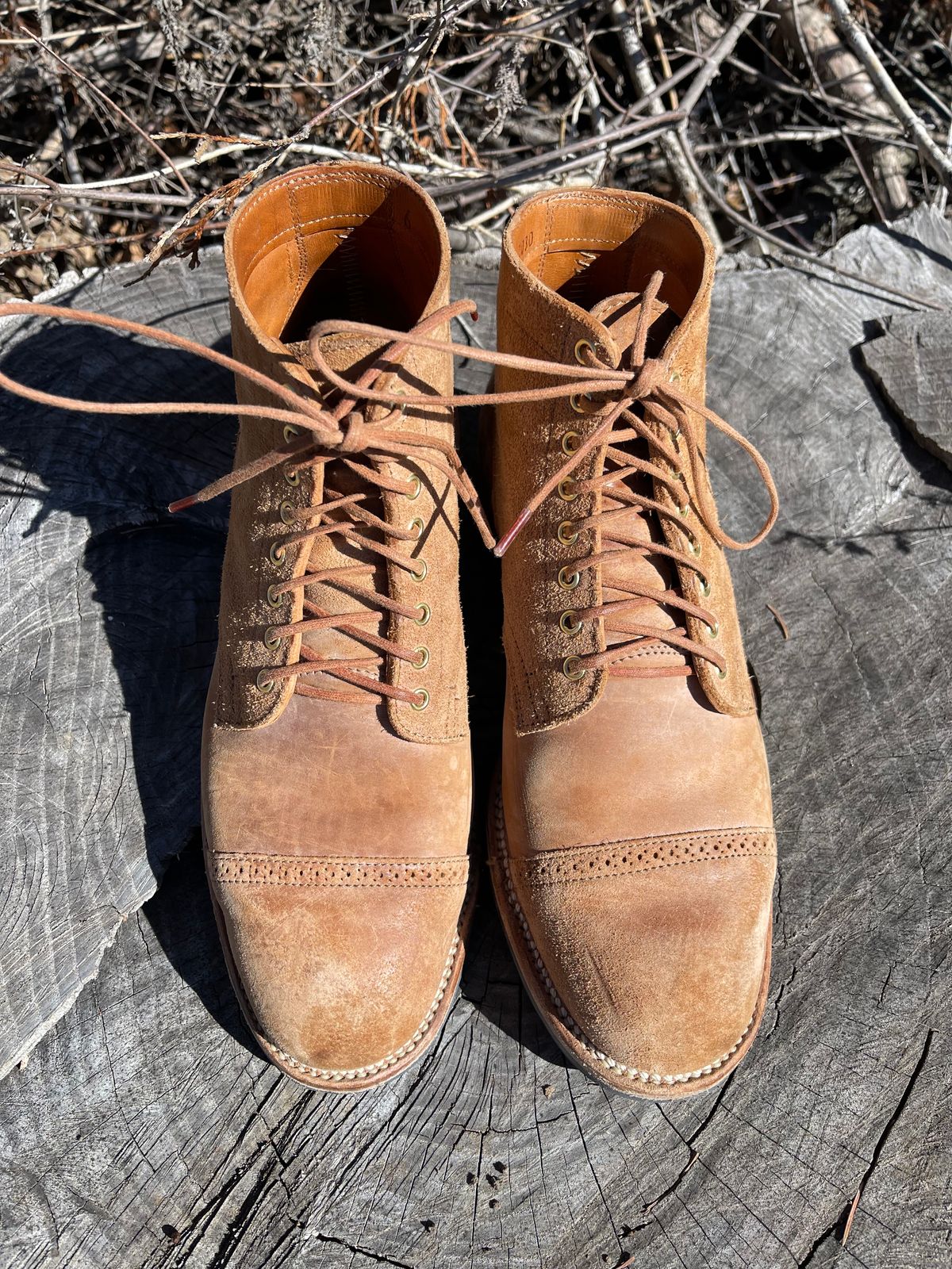 Photo by HonestHunter on March 2, 2025 of the Viberg Service Boot BCT in Maryam 1060 Revescio Sego Horsebutt.