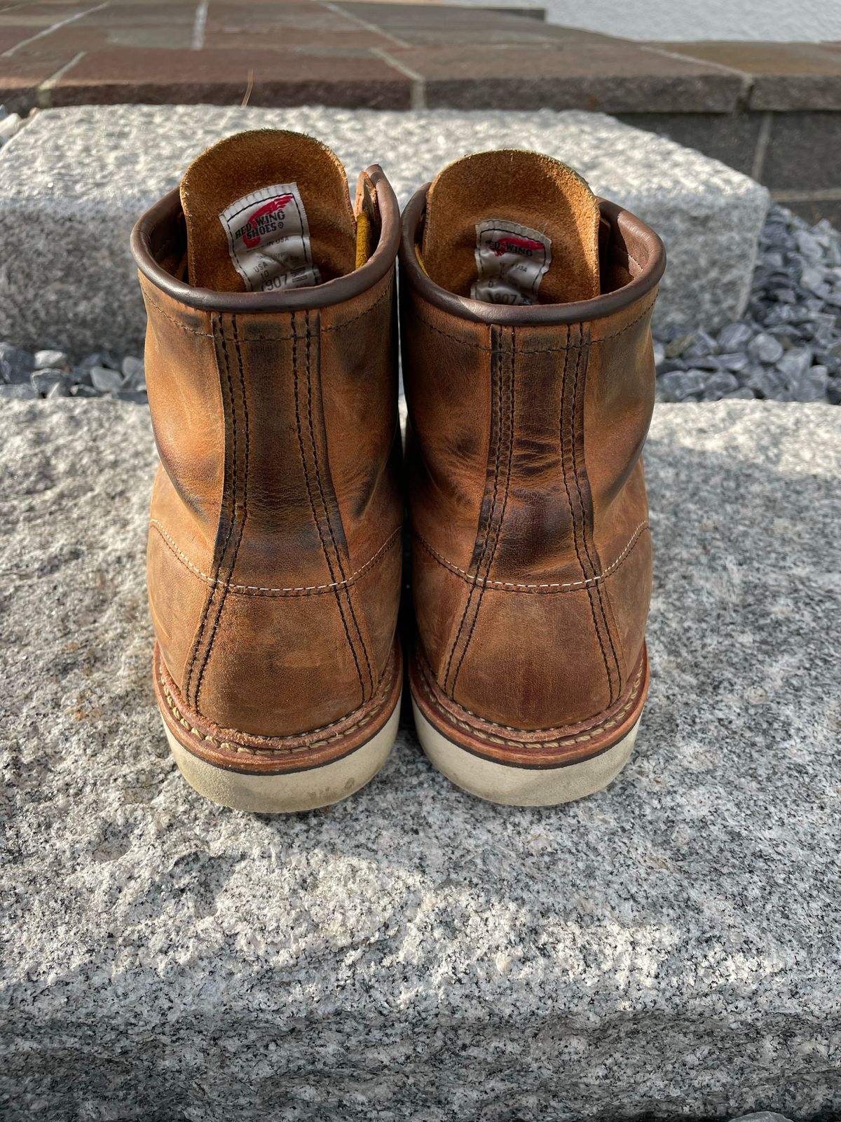 Photo by DRVX on November 5, 2022 of the Red Wing 6-Inch Classic Moc in S.B. Foot Copper Rough and Tough.