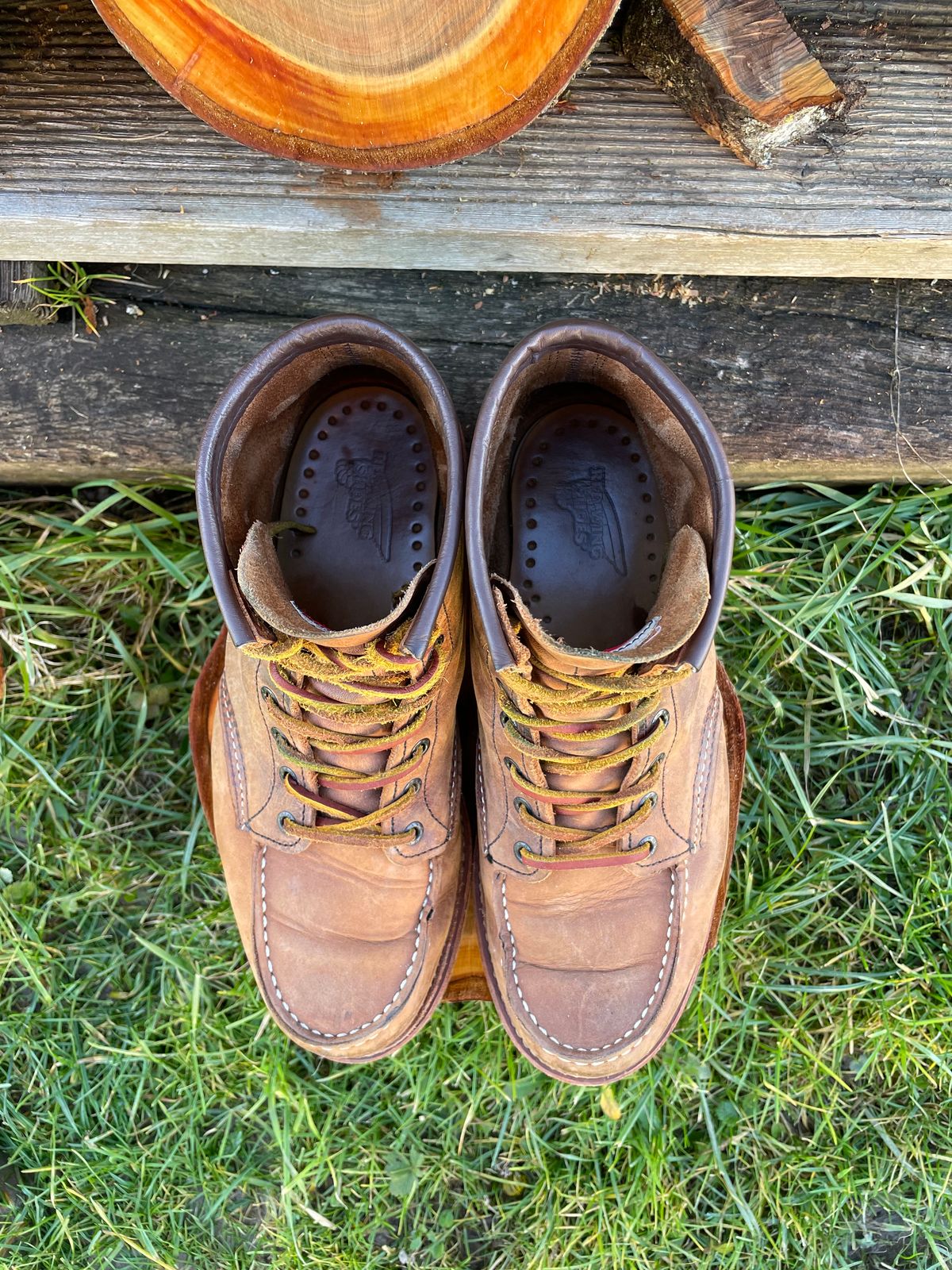 Photo by DRVX on January 1, 2023 of the Red Wing 6-Inch Classic Moc in S.B. Foot Copper Rough and Tough.