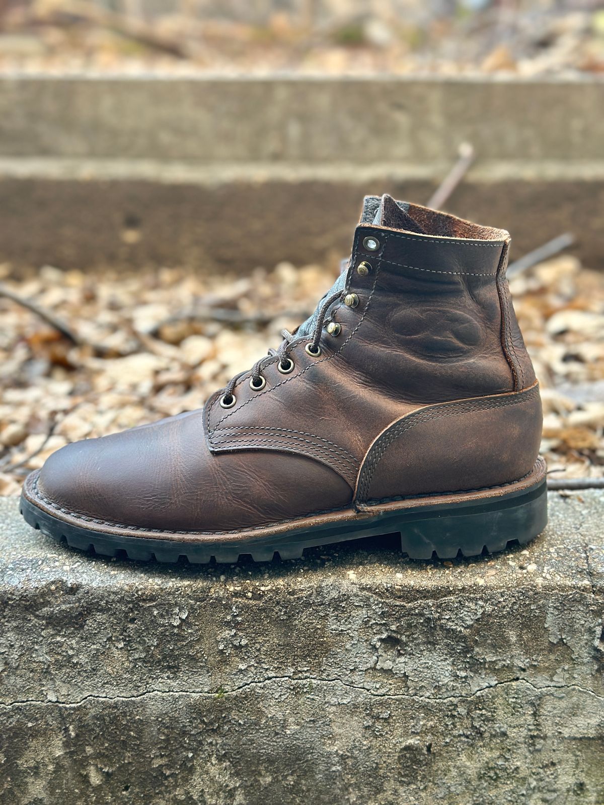Photo by gabriel18 on January 5, 2024 of the JK Boots 300X in Seidel Brown Oil Tan.
