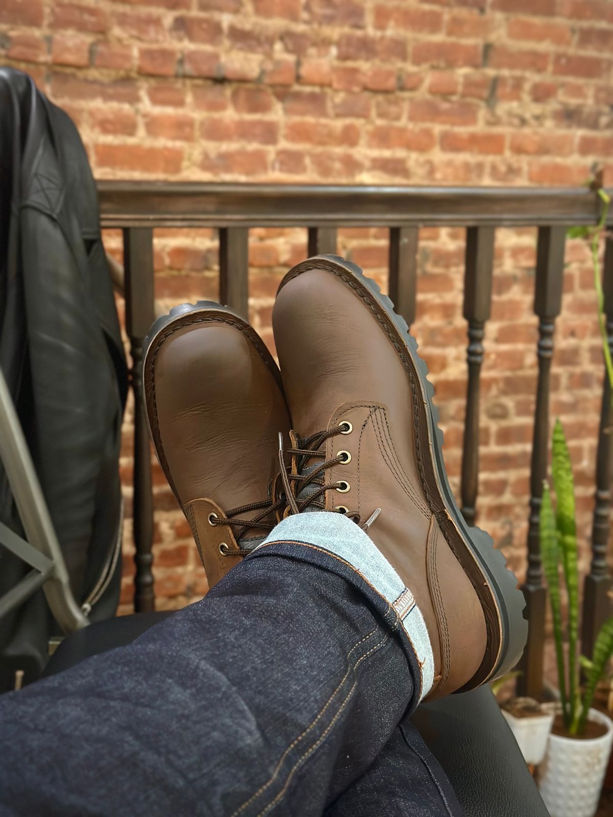 Photo by gabriel18 on October 1, 2023 of the JK Boots 300X in Seidel Brown Oil Tan.