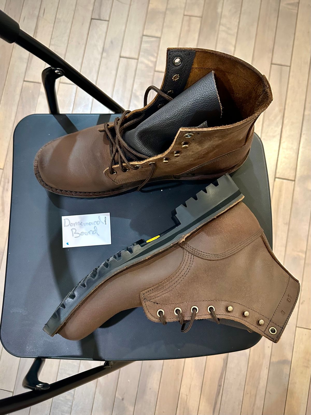 Photo by gabriel18 on October 1, 2023 of the JK Boots 300X in Seidel Brown Oil Tan.