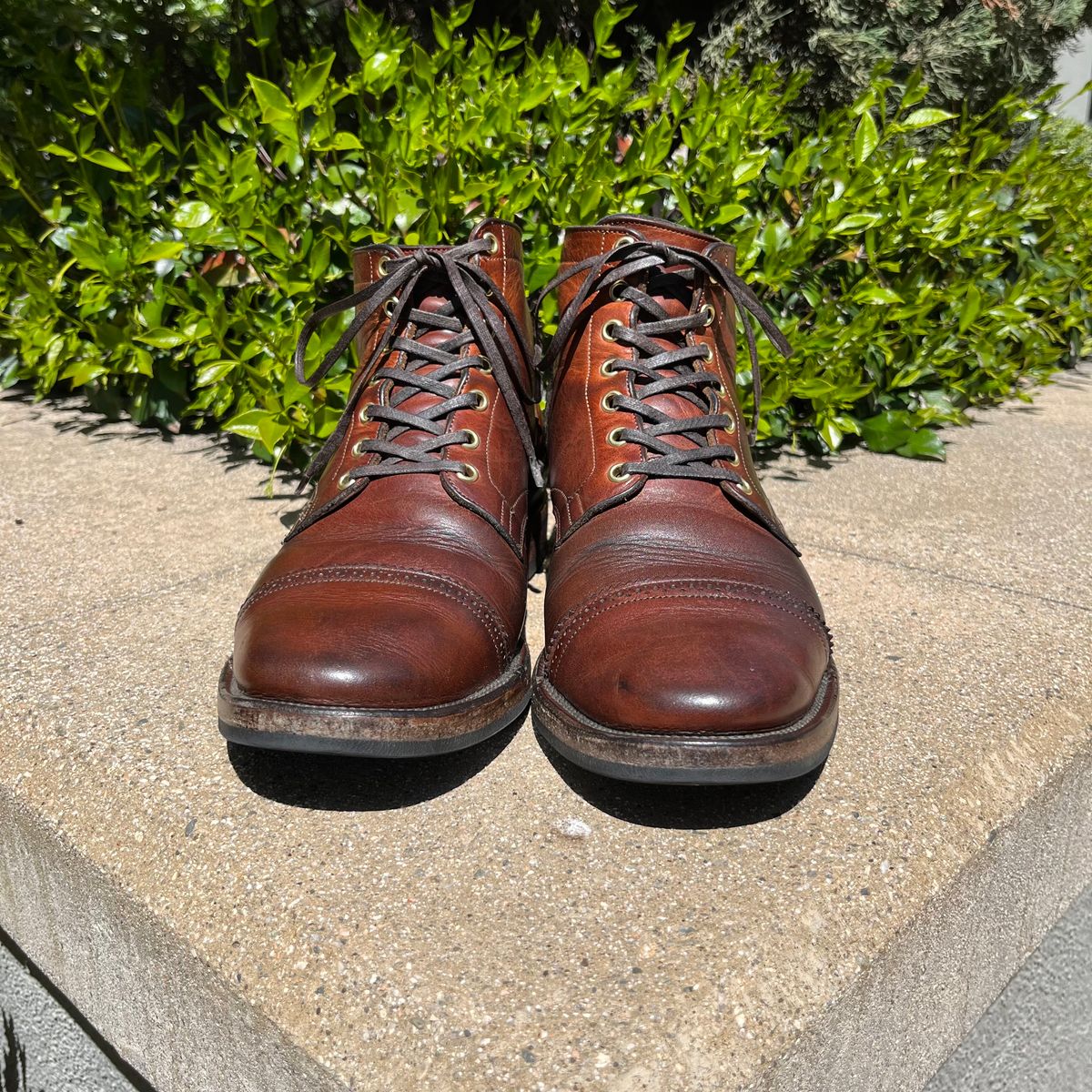 Photo by samepantssameboots6months on April 2, 2023 of the Viberg Service Boot BCT in Horween Burned Oak Dublin.