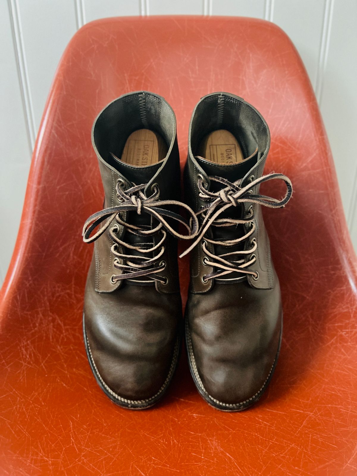 Photo by tooth on April 2, 2024 of the Viberg Boondocker in Maryam Olive TPR Horsebutt.