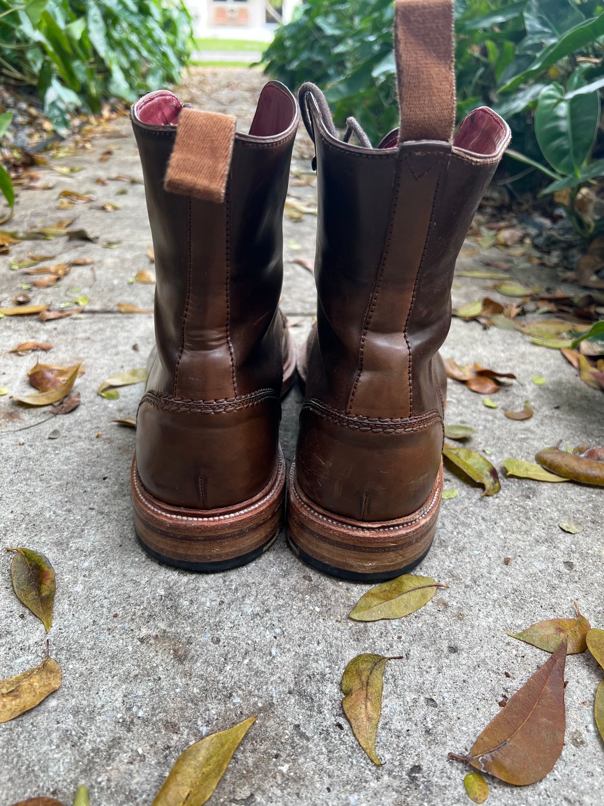 Photo by miamisoledoc on April 3, 2023 of the Carmina Unlisted Model in Horween Armagnac Shell Cordovan.