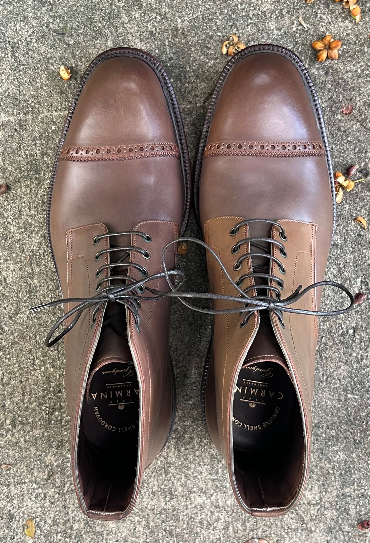 Photo by miamisoledoc on October 1, 2023 of the Carmina Work Boots 861 in Unknown Leather.