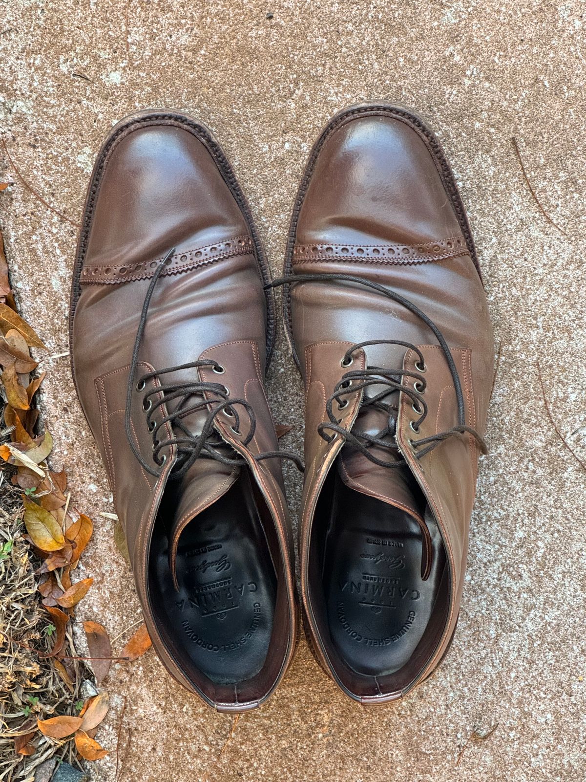 Photo by miamisoledoc on December 3, 2023 of the Carmina Work Boots 861 in Unknown Leather.