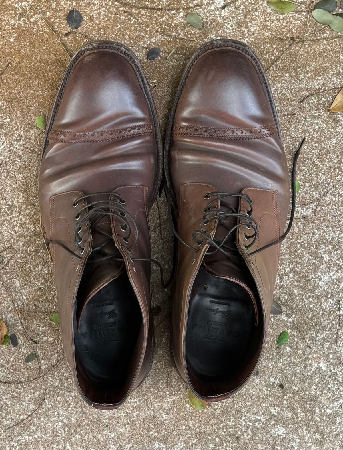 Photo by miamisoledoc on February 4, 2024 of the Carmina Work Boots 861 in Unknown Leather.