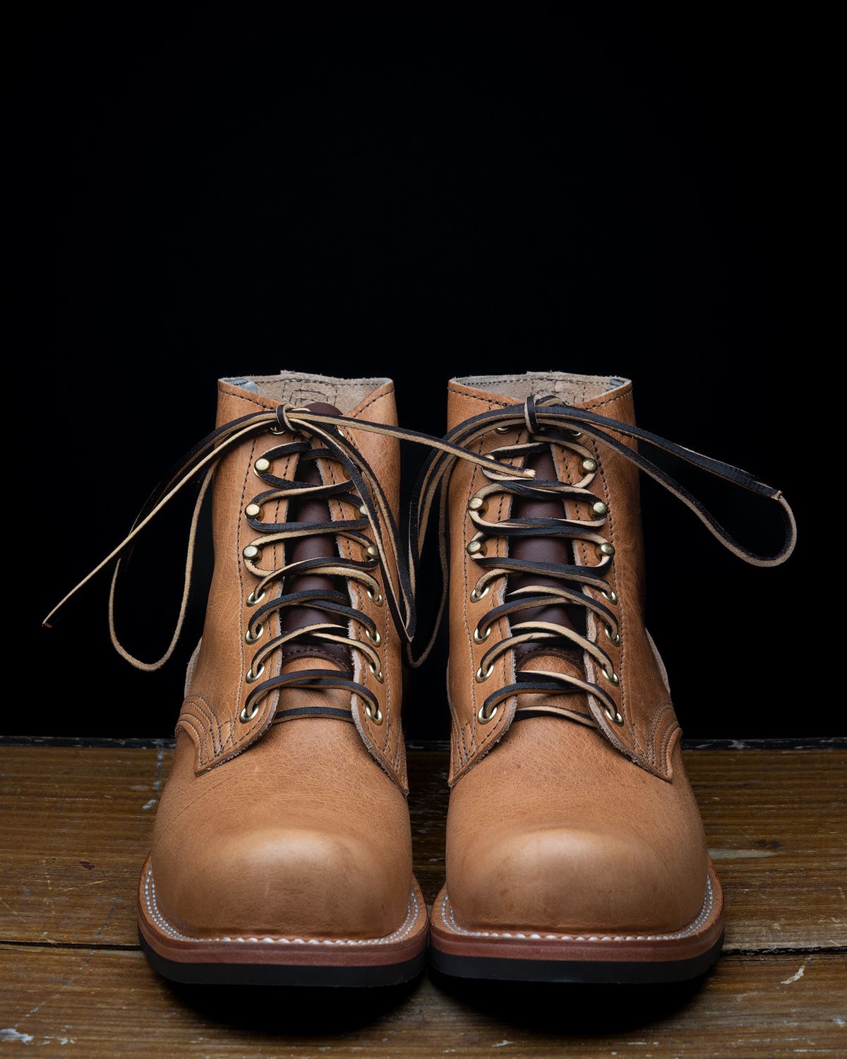 Photo by BigDudeInDenim on October 1, 2022 of the Nicks Prospector in Horween Natural Dublin.