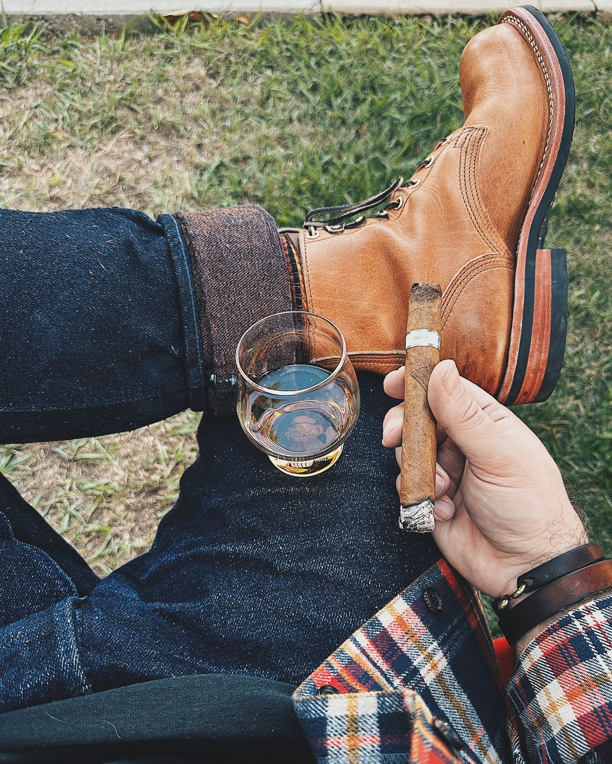 Photo by BigDudeInDenim on October 10, 2022 of the Nicks Prospector in Horween Natural Dublin.