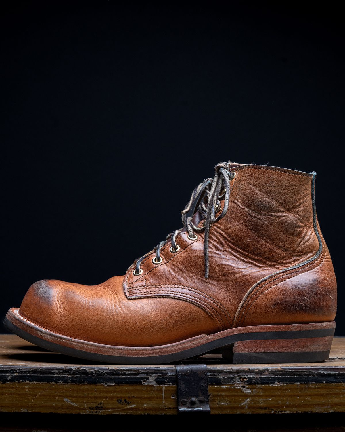 Photo by BigDudeInDenim on January 3, 2023 of the Nicks Prospector in Horween Natural Dublin.