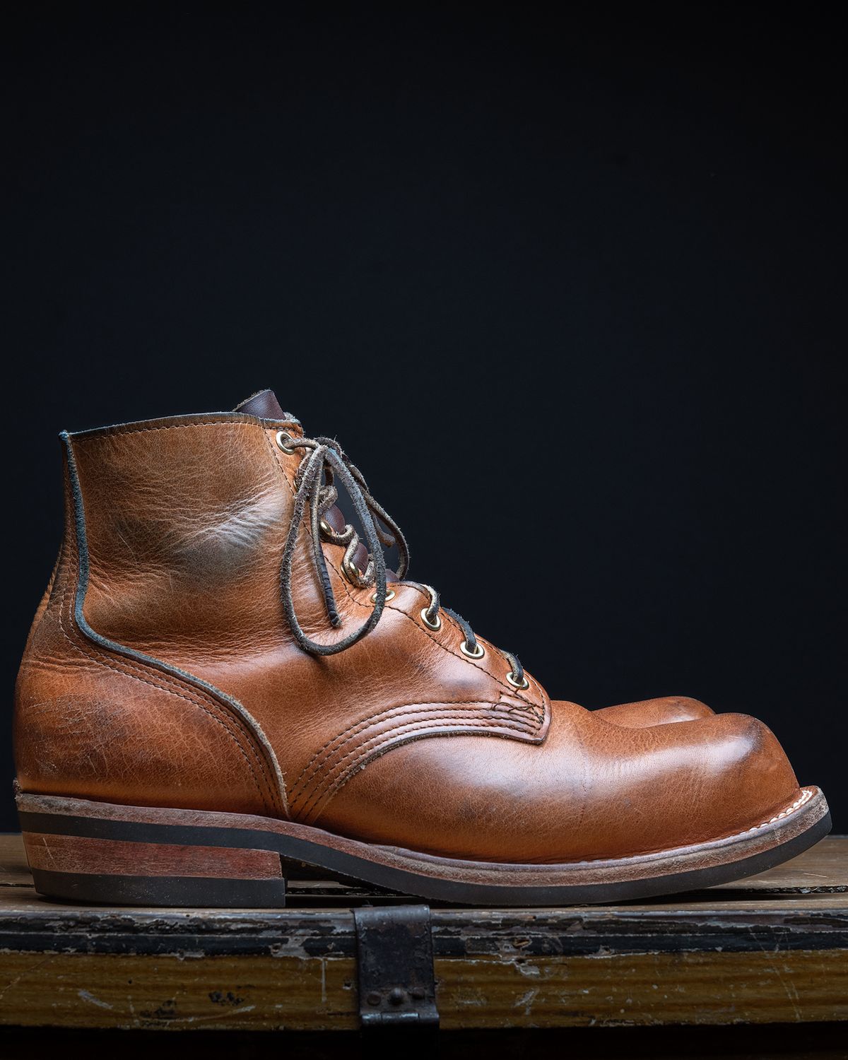 Photo by BigDudeInDenim on January 3, 2023 of the Nicks Prospector in Horween Natural Dublin.