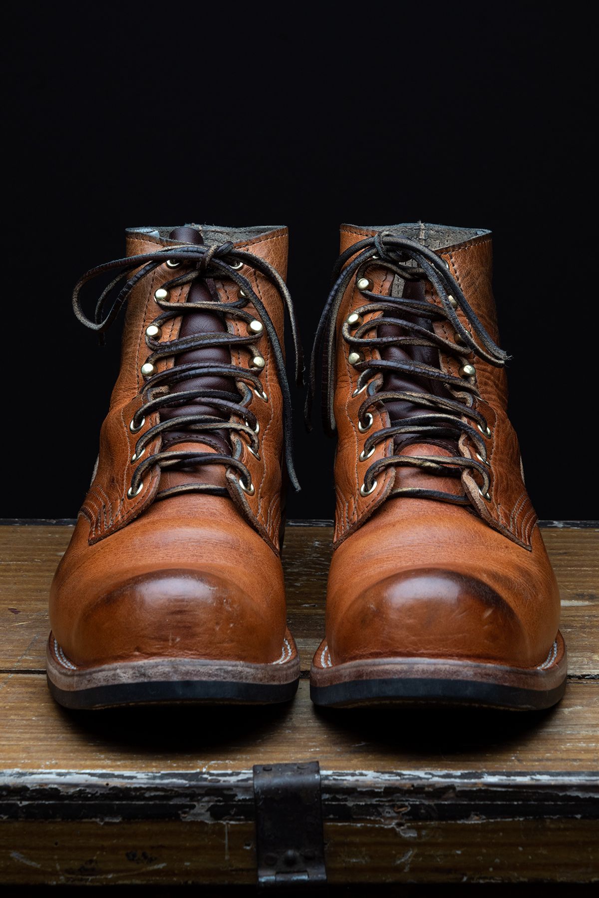 Photo by BigDudeInDenim on February 5, 2023 of the Nicks Prospector in Horween Natural Dublin.