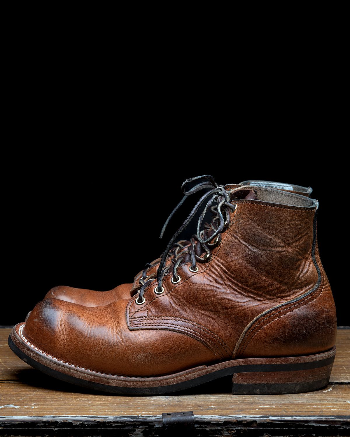 Photo by BigDudeInDenim on March 5, 2023 of the Nicks Prospector in Horween Natural Dublin.