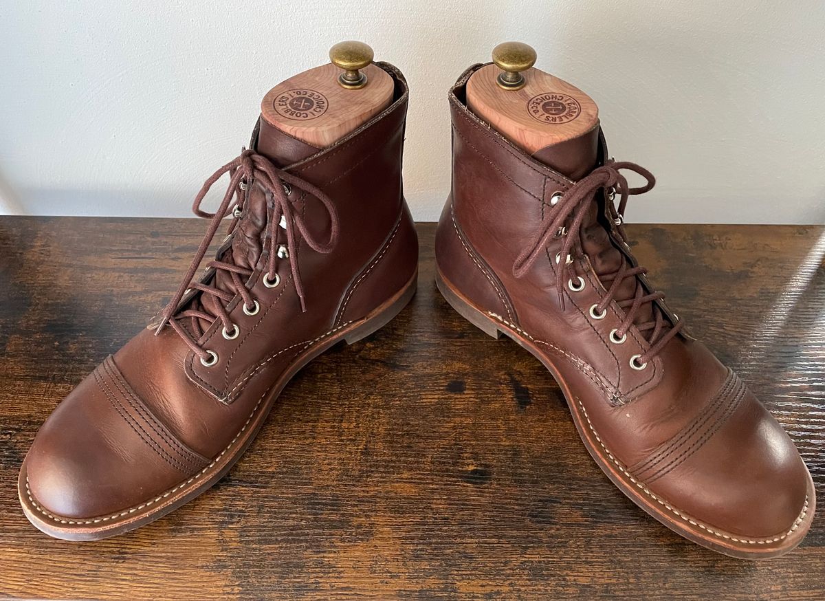 Photo by TheIncomer on July 2, 2023 of the Red Wing Iron Ranger in S.B. Foot Amber Harness.