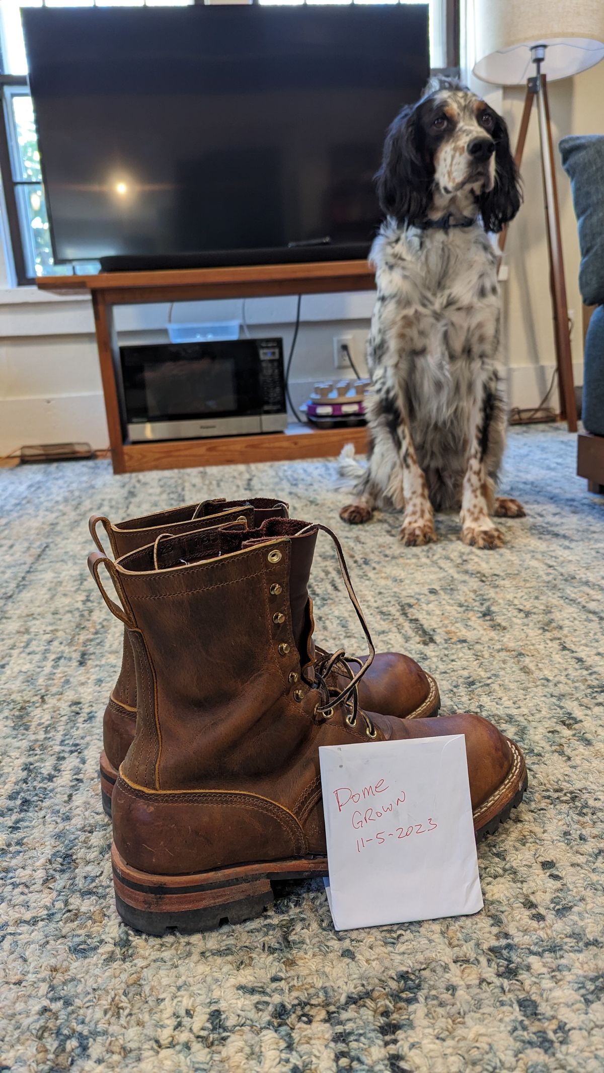 Photo by rexroof on November 5, 2023 of the Nicks Overlander in Horween Orange Predator.