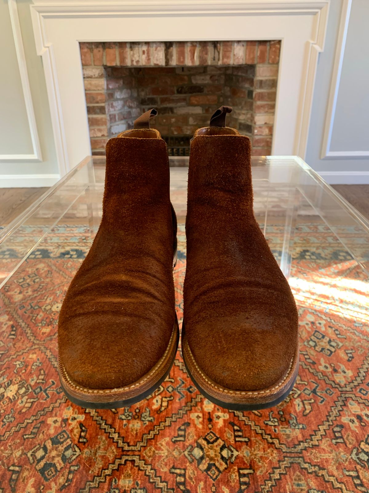 Photo by yhopps on November 5, 2022 of the Grant Stone Chelsea Boot in Seidel Aged Bark Roughout.