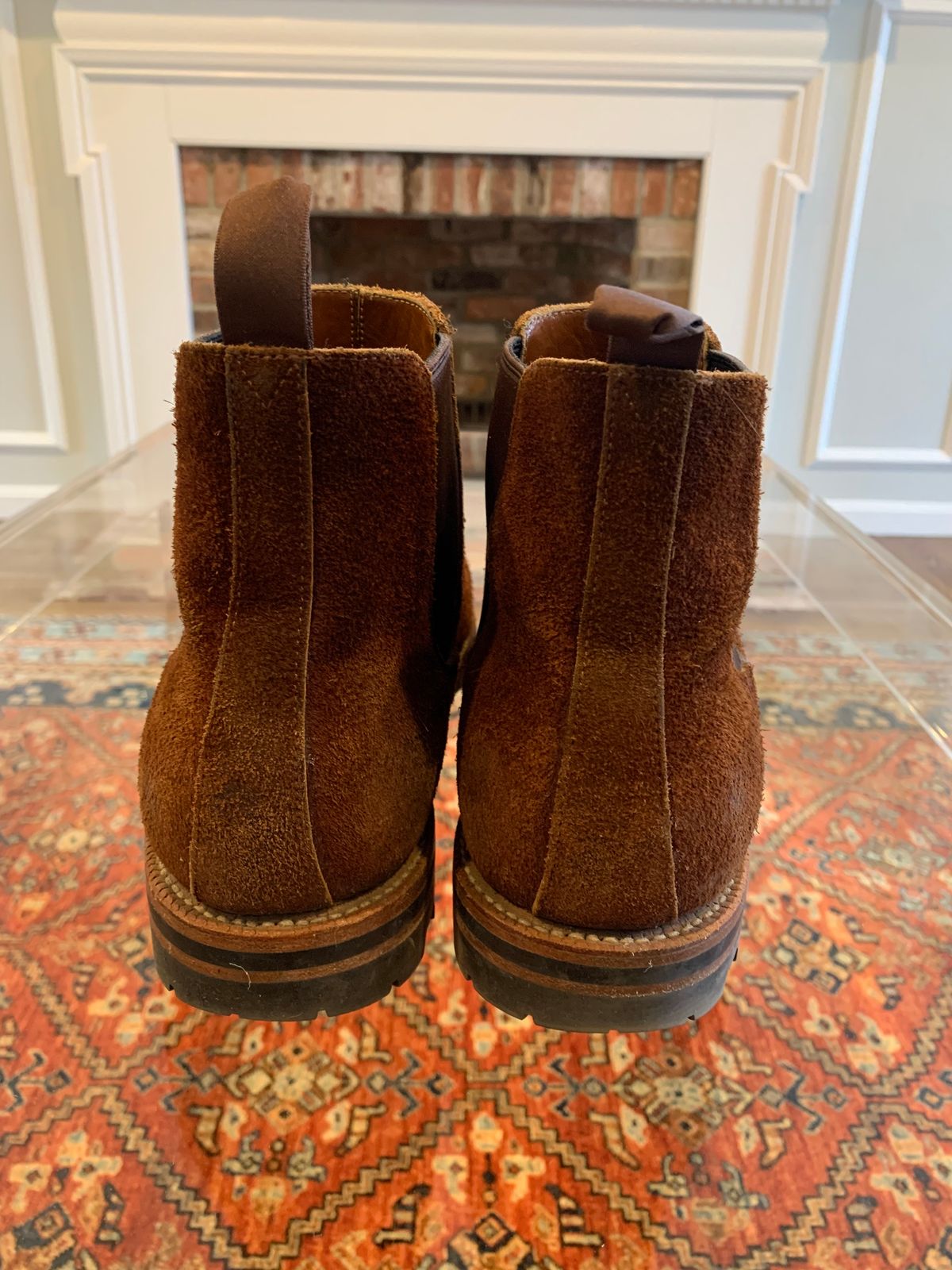 Photo by yhopps on February 5, 2023 of the Grant Stone Chelsea Boot in Seidel Aged Bark Roughout.