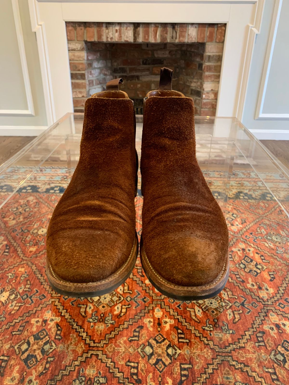 Photo by yhopps on February 5, 2023 of the Grant Stone Chelsea Boot in Seidel Aged Bark Roughout.
