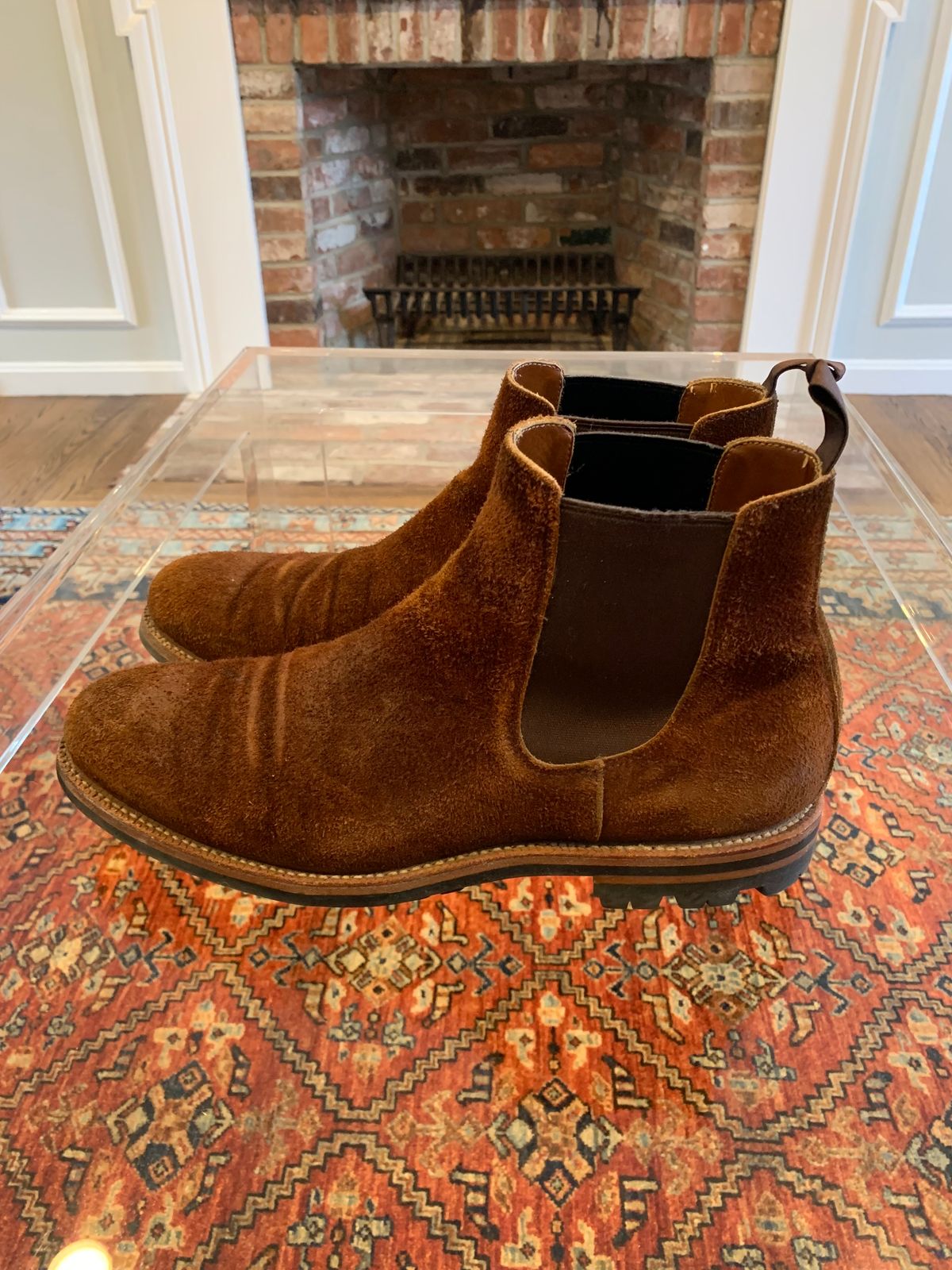 Photo by yhopps on February 5, 2023 of the Grant Stone Chelsea Boot in Seidel Aged Bark Roughout.