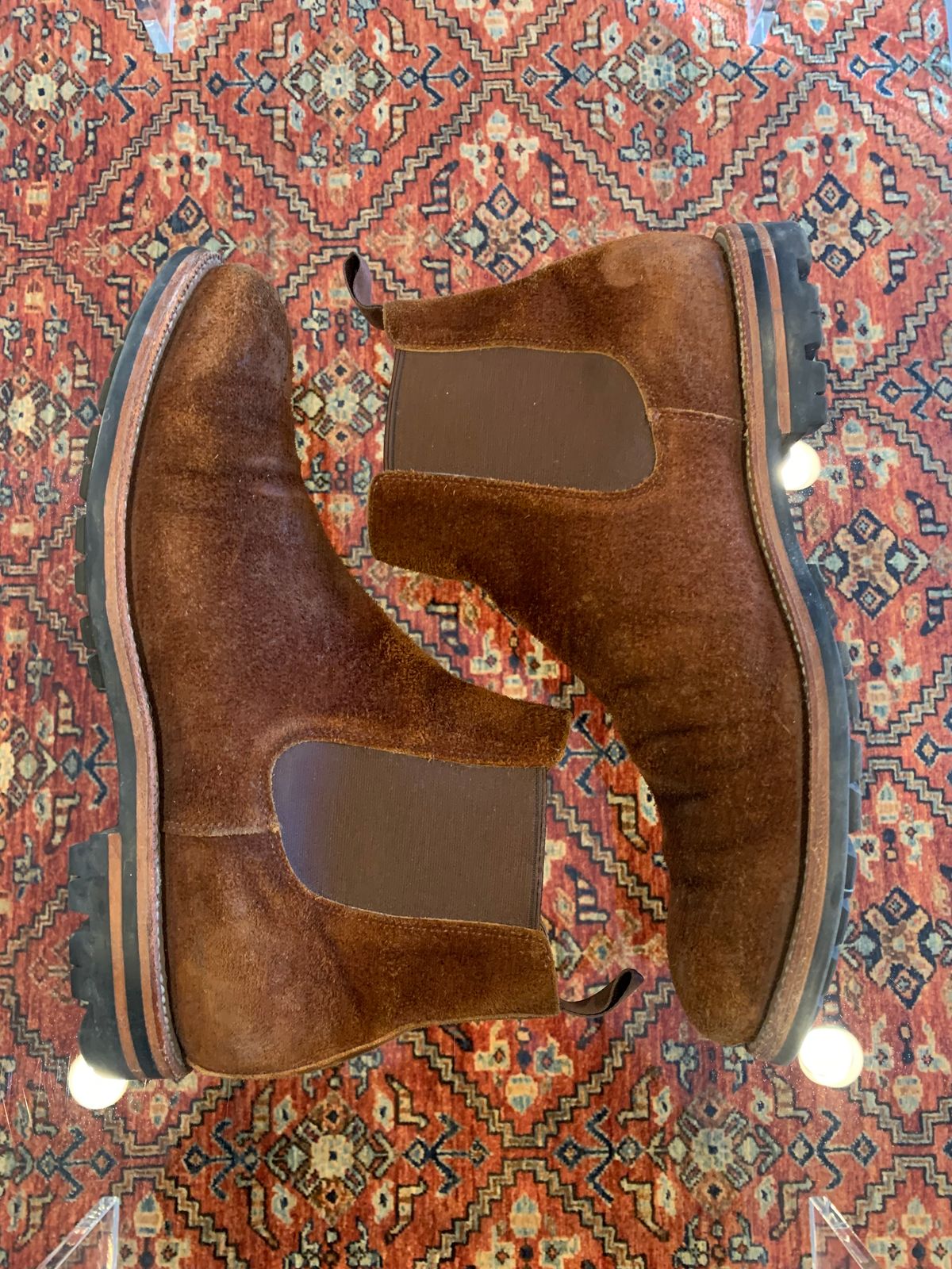 Photo by yhopps on February 5, 2023 of the Grant Stone Chelsea Boot in Seidel Aged Bark Roughout.
