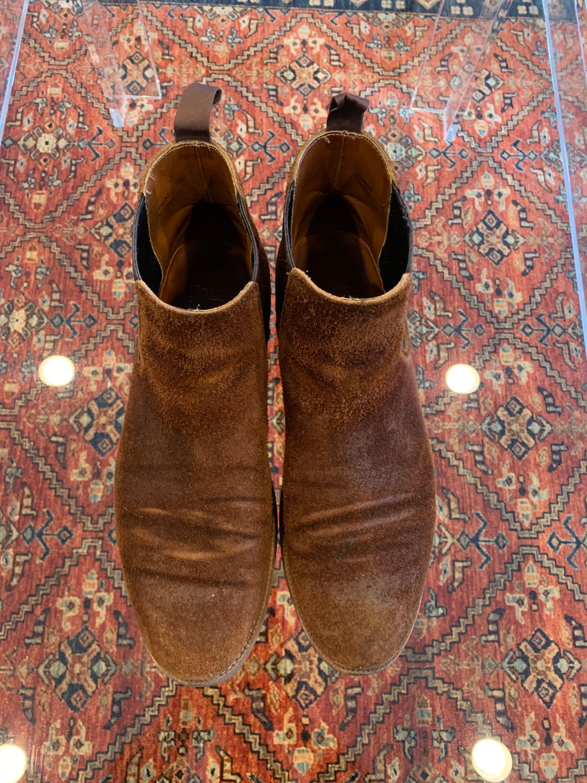 Photo by yhopps on February 5, 2023 of the Grant Stone Chelsea Boot in Seidel Aged Bark Roughout.