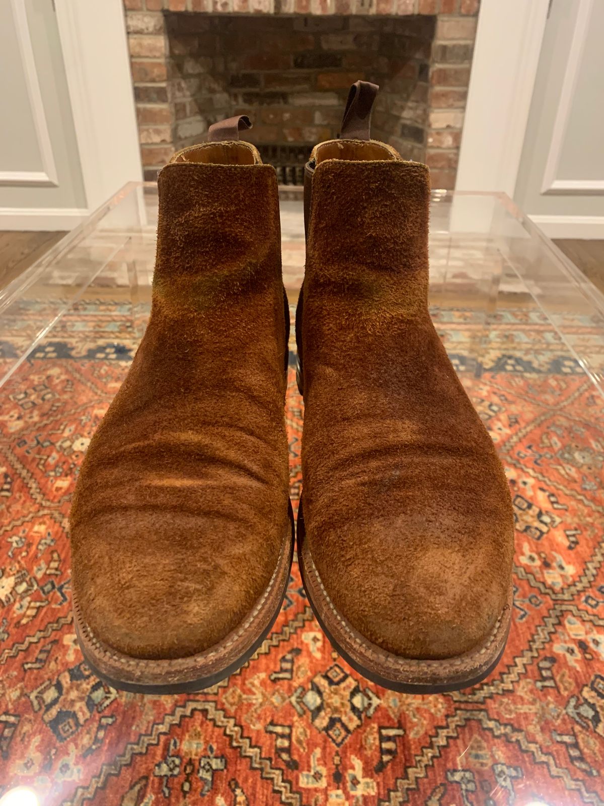 Photo by yhopps on March 5, 2023 of the Grant Stone Chelsea Boot in Seidel Aged Bark Roughout.