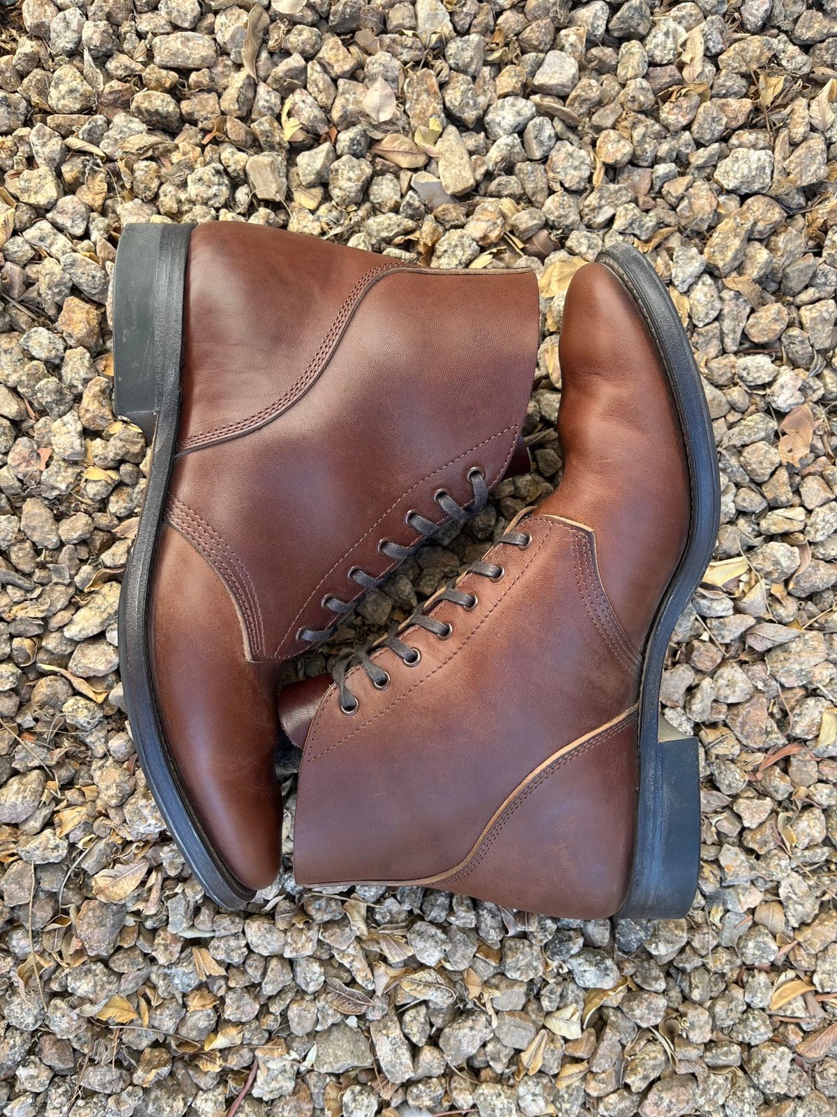 Photo by udi on November 3, 2023 of the SKOOB M-43 Service Shoes in Brown Italian Horsebutt.