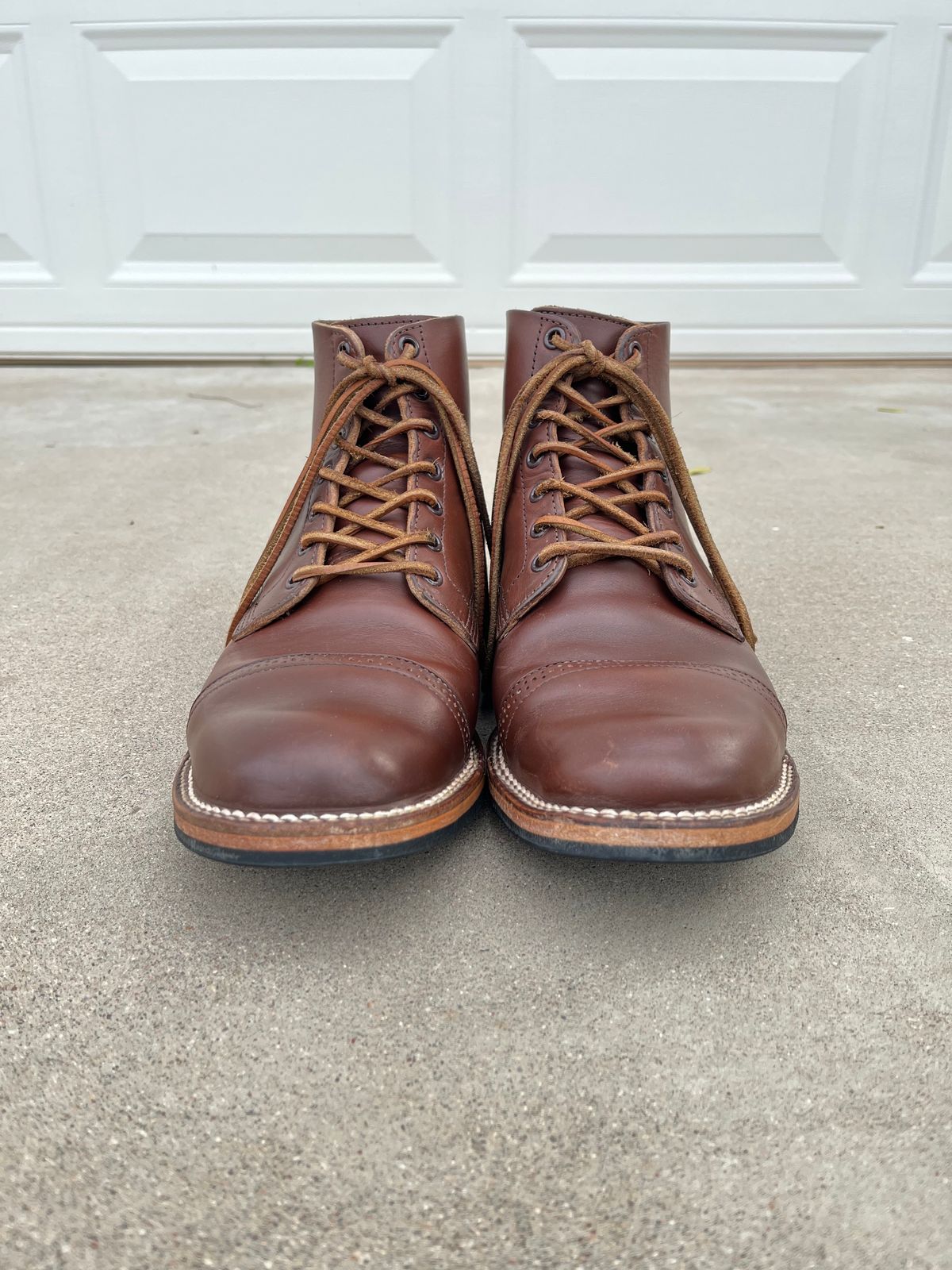 Photo by udi on January 4, 2023 of the Viberg Boondocker BCT in Horween Pigment Brown Workshoe Butt.